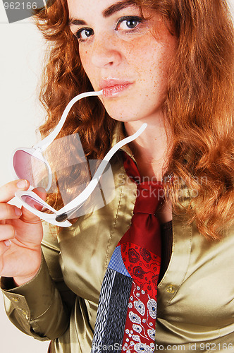 Image of Girl with sunglasses.