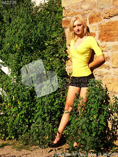 Image of Young lady on the wall.