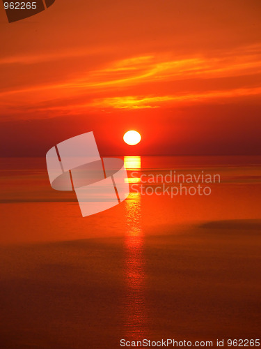 Image of Sunrise over the lake   