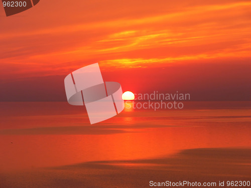 Image of Sunrise over the lake  
