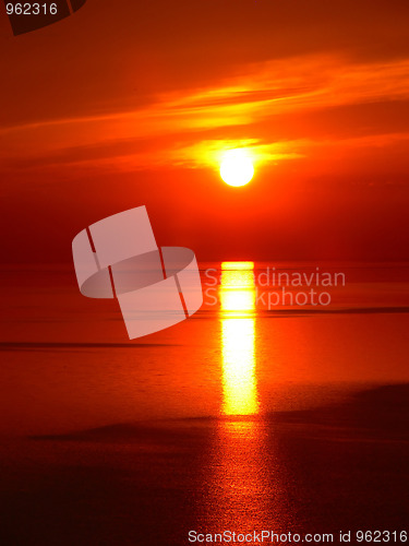 Image of Sunrise over the lake   