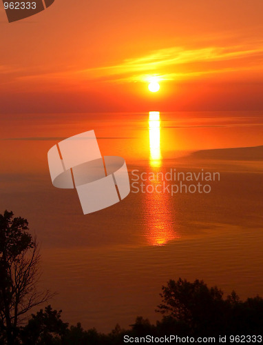 Image of Sunrise over the lake   