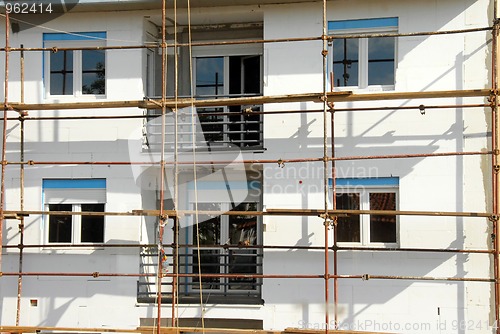 Image of Scaffolding on building facade