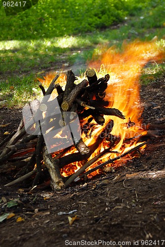 Image of Scenic burning fire