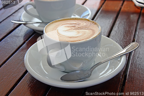 Image of The cup of coffee in the restaurant