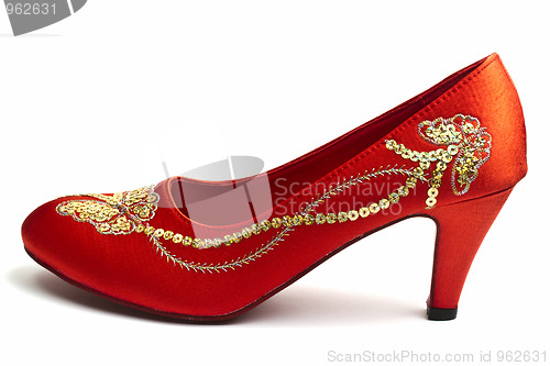 Image of Embroidered red shoes