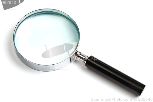 Image of Magnifying glass on white background