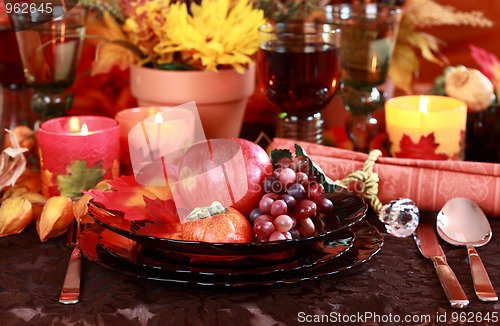 Image of Place setting for Thanksgiving