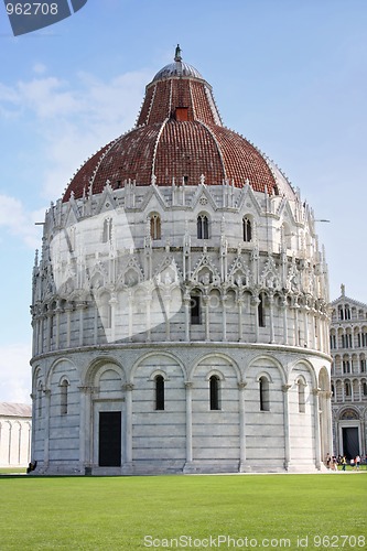 Image of Baptistry of St. John in Pisa, Tuscany, Italy 