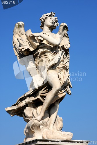 Image of Regnavit Ligno Devs on bridge Castel Sant' Angelo, Rome