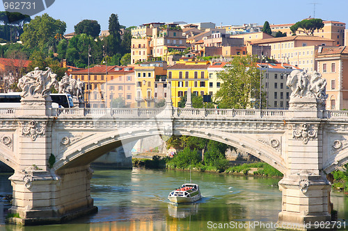 Image of Ponte Vittorio Emanuele II in Rome, Italy 