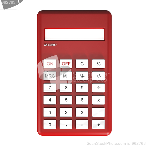 Image of Red calculator