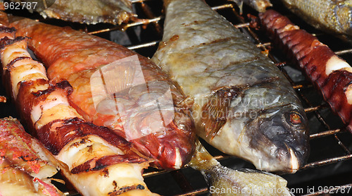 Image of Fish on grill