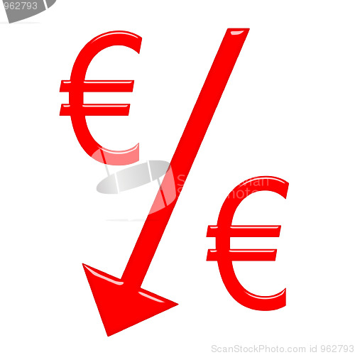 Image of Falling Euro Currecny