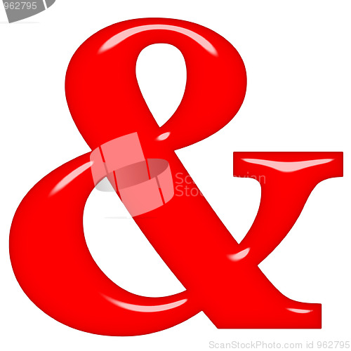 Image of 3D Red Ampersand