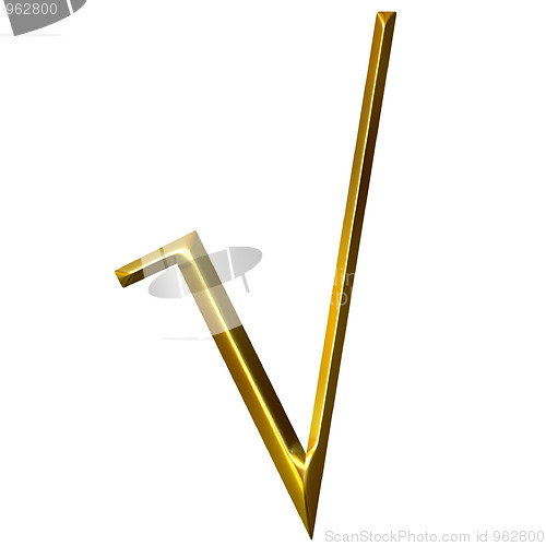 Image of 3D Golden Radical Sign