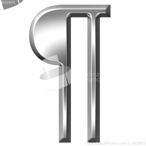 Image of 3D Silver Pilcrow Paragraph Symbol