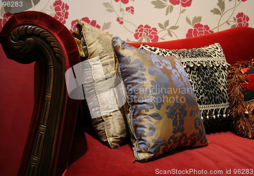 Image of Sofa and cushions