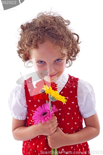 Image of girl holding bunch of Gerabra