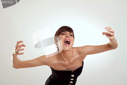 Image of woman screaming