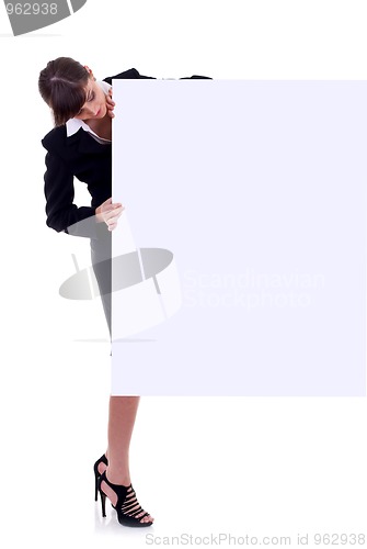 Image of business women peeking