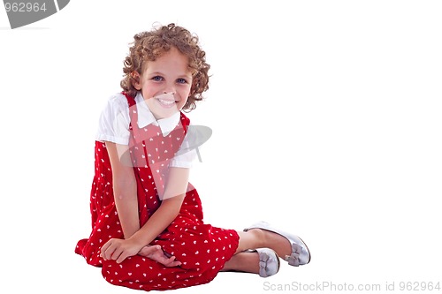 Image of seated little girl