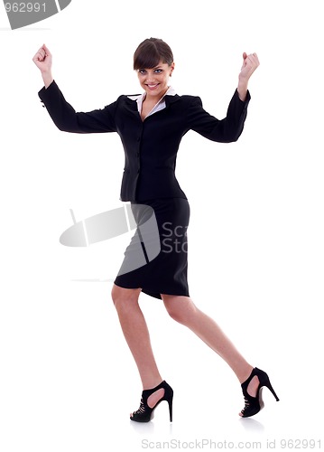 Image of joyous business woman