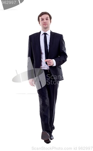 Image of business man is walking