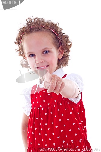 Image of little girl pointing