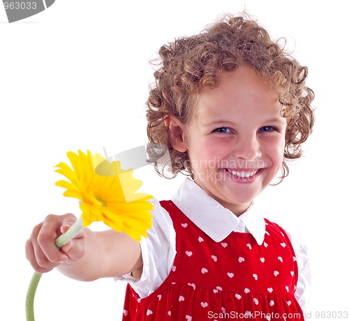 Image of girl with flower