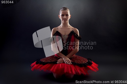 Image of seated ballerina