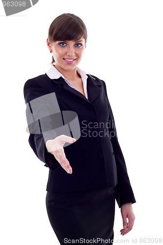 Image of Friendly business woman