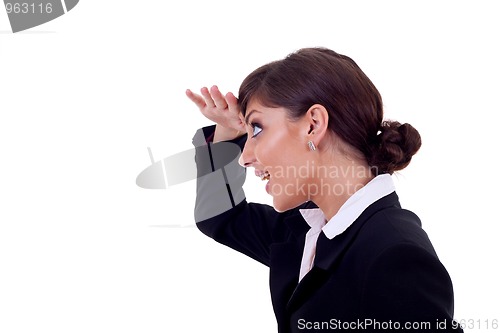 Image of business woman looking forward