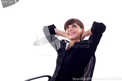 Image of Satisfied business woman 