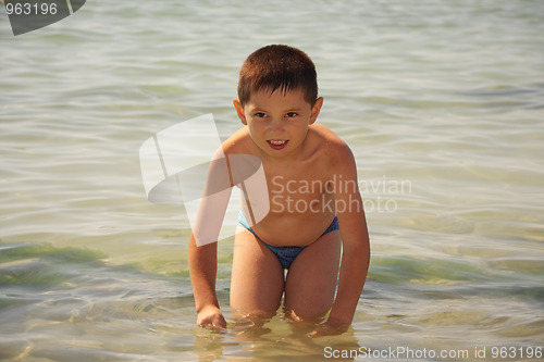 Image of Kid in sea