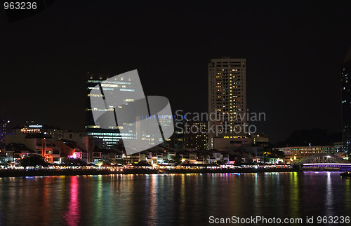 Image of Restaurants along Boat Quay in Singapore