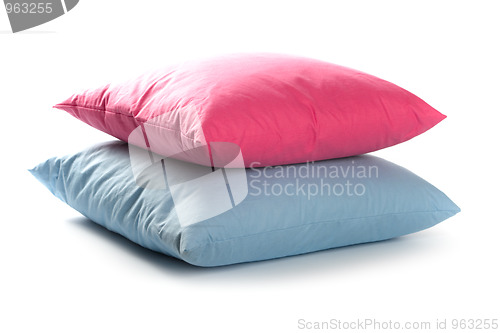 Image of pink and blue pillows