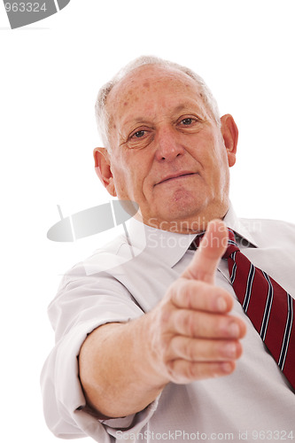 Image of Handshake from a senior businessman