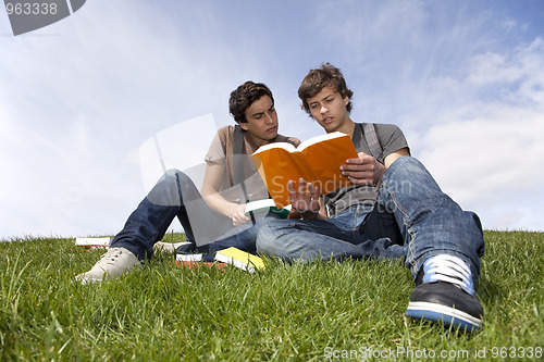 Image of Studing in outdoor