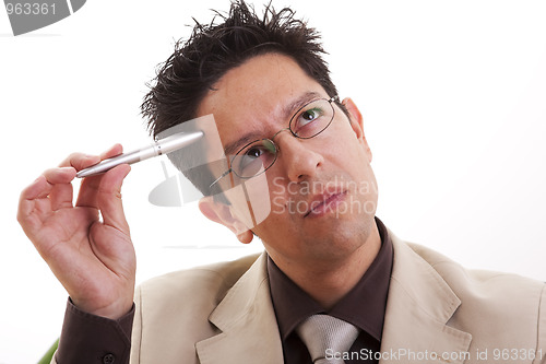 Image of businessman thinking