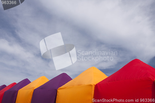 Image of colorful tents