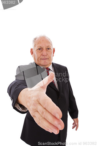 Image of Handshake from a senior businessman