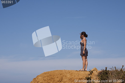 Image of Woman at the cliff