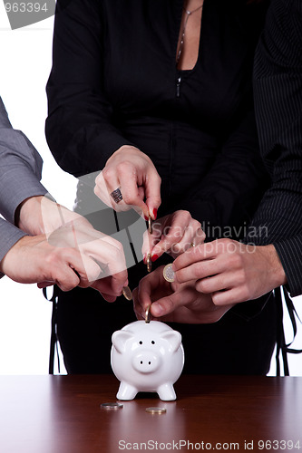 Image of Group of people saving money