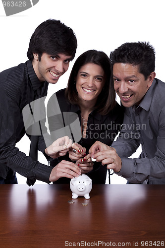 Image of Group of people saving money