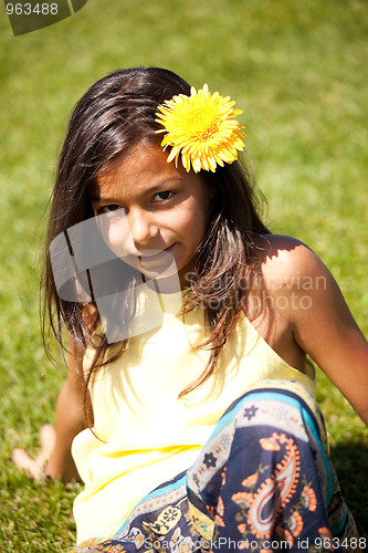 Image of Child with a flower