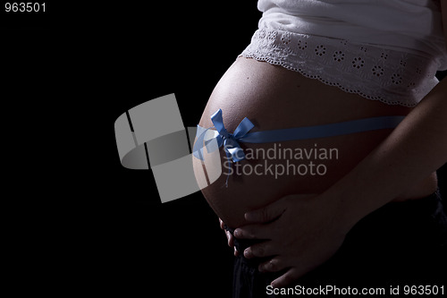 Image of Mom expecting a baby son
