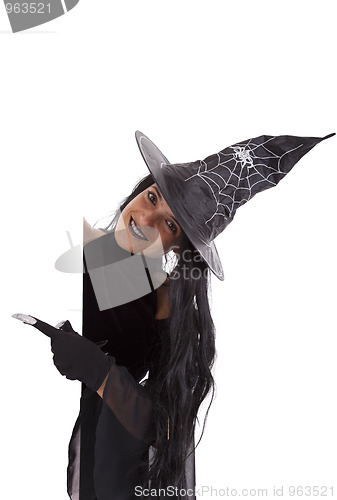 Image of Halloween witch commercial message