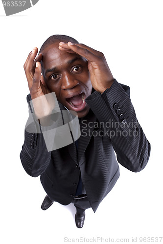 Image of Panic from an african businessman