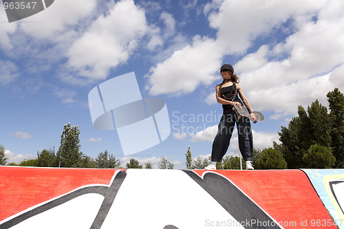 Image of cool skateboard woman